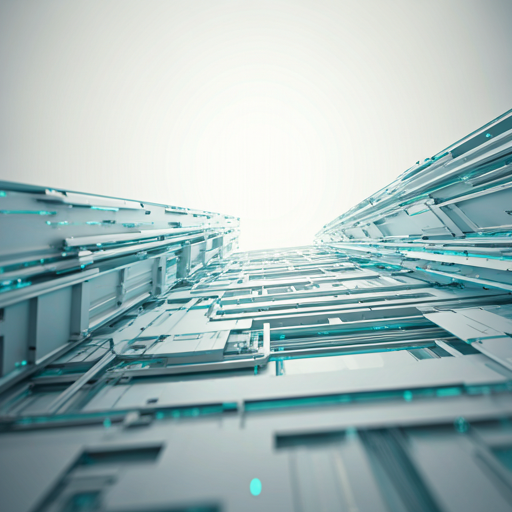 Clean infrastructure visualization with glowing data nodes